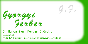 gyorgyi ferber business card