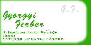 gyorgyi ferber business card